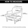 thumbnail image 3 of Topchances Stretch Wingback Chair Cover, Printed Accent Chair Covers with Arms, 2-Piece Armchair Slipcover with Cushion Cover, 3 of 8