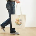 thumbnail image 5 of CafePress - Cute Easter Bunny With Flowers And Eggs Tote Bag - Unisex Canvas Tote Bag, Beige, 1-Piece, 5 of 8