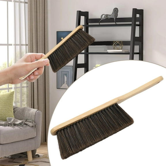 Dust Brush Cozival Soft Bristle Dust Brush - Wooden Handle Cleaning Brush for Beds, Sofas, Furniture & Clothes - Multi-Surface Duster with Hanging Hole - Pet Hair & Lint Remover for Home & Car