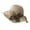 Beige, variant on Adjustable Wide Brim Floppy Straw Sun Hat for Women with Bow Detail and UPF 50+ Sun Protection in Khaki