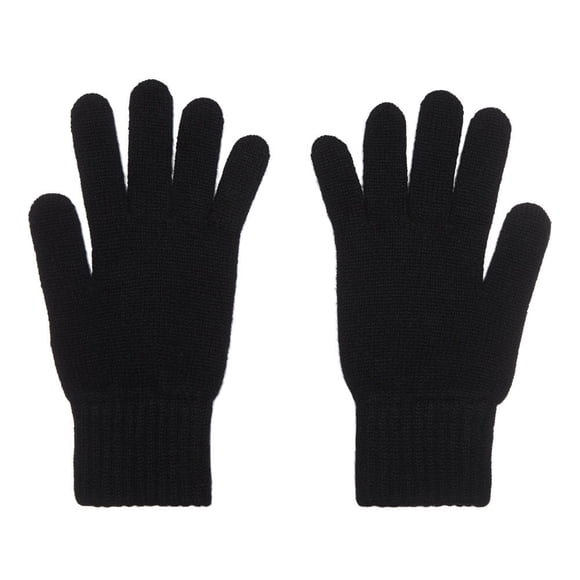Guantes Lona Scott 100% cashmere negros, hechos en Escocia