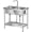 33*18*30in Two pools, variant on Stainless Steel Utility Sink, with Faucet, Legs, Cold and Hot Water Pipe, Heavy-Duty, Easy to Clean, for Laundry, Kitchen, Garage, Outdoor, Garden