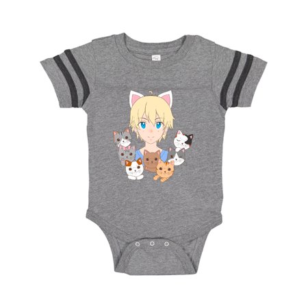 

Inktastic Neko Anime Boy with Cats Gift Baby Boy or Baby Girl Bodysuit