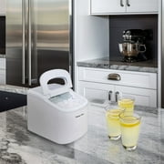 Magic Chef 27 lb. Capacity Portable Countertop Ice Maker, White and Makes Bullet Ice