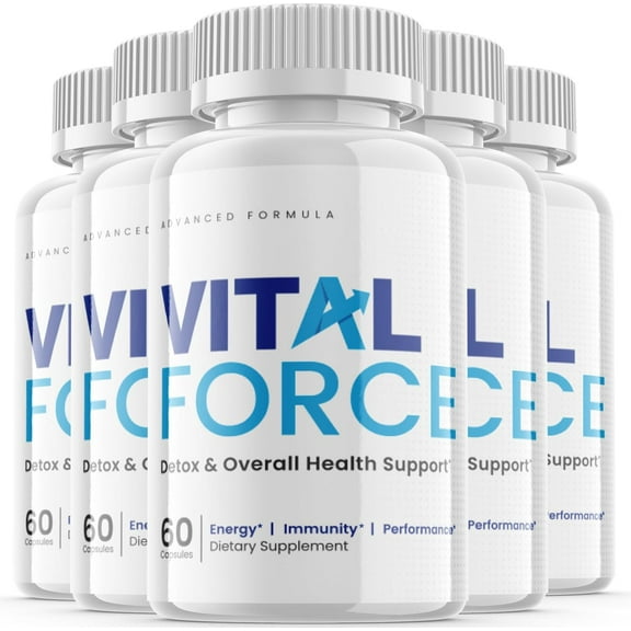 (5 Pack) Vital Force - Dietary Supplement for Joints, Focus, Memory, Clarity, Energy, Improved Sleep, Calm and Relax Mind - Advanced Formula for Overall Wellness - 300 Capsules