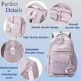 thumbnail image 4 of DAKIMOE Large capacity Backpack Aesthetic Student Schoolbag Middle School Backpack, Purple, 4 of 6