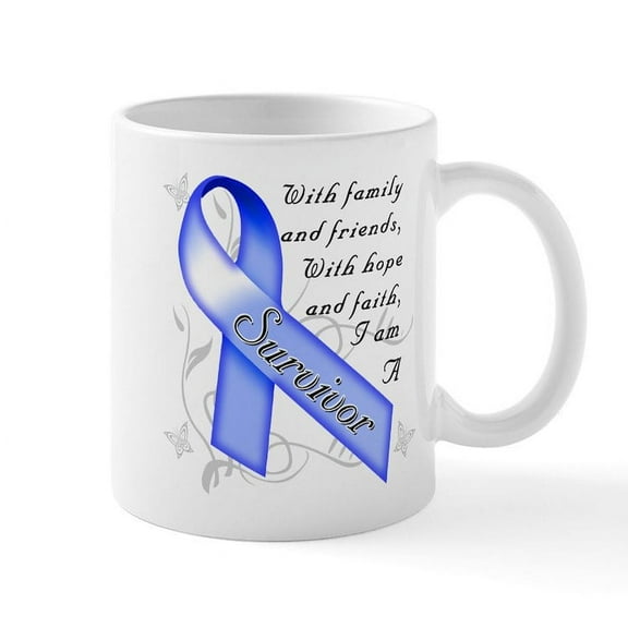 CafePress - Colon Cancer Survivor Mugs - 11 oz Ceramic Mug - Novelty Coffee Tea Cup