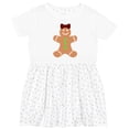 thumbnail image 3 of Inktastic Cute Gingerbread Girl with Red Plaid Bow Girls Toddler Dress, 3 of 5