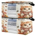 thumbnail image 2 of BZSMCE Under Bed Storage Bags With Reinforced Handles Thanksgiving Cat Underbed Storage, 2 of 7