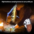 thumbnail image 2 of High Hardness Camping Knife - Portable Design with Wood Handle, Stainless Steel Blade - for Outdoor Camping, Hiking, Survival, Everyday Carry, 2 of 6