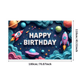 thumbnail image 3 of Yatrandify Space Theme Birthday Party Banner for Kids Space Exploration Galaxy Celebration Indoor Decoration, 3 of 7