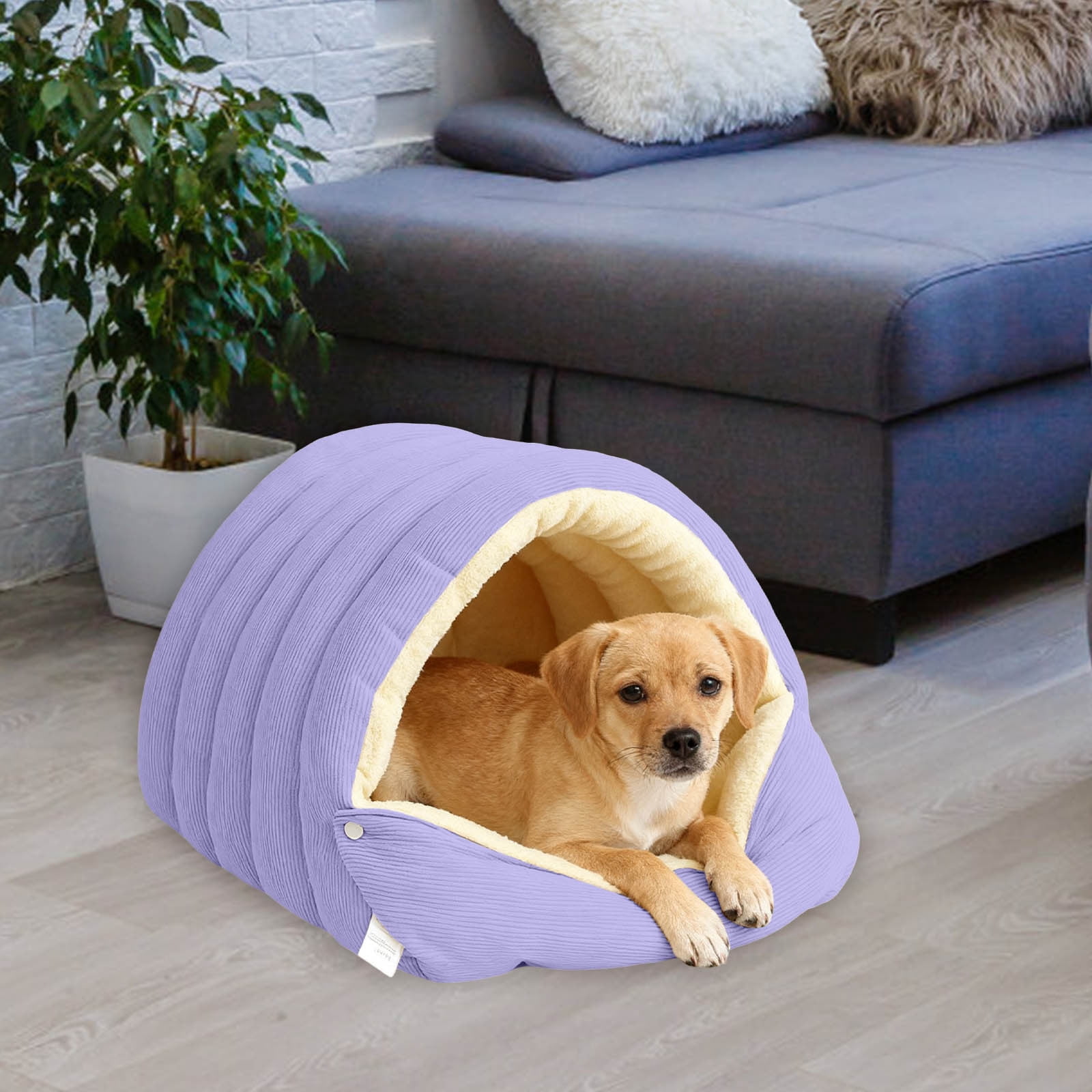 Nebwoak Detachable Washable Winter Soft-Padded Cat Bed & Dog Bed, Enclosed Insulated Thickened Pet Sleeping Bag