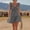 A_ Dark Gray, variant on PRINxy Women's V Neck Loose Tiered Ruffle Short Dress Petal Sleeve Cotton Linen Casual Dress for Summer Beach Vacation Daily Errands Yellow S