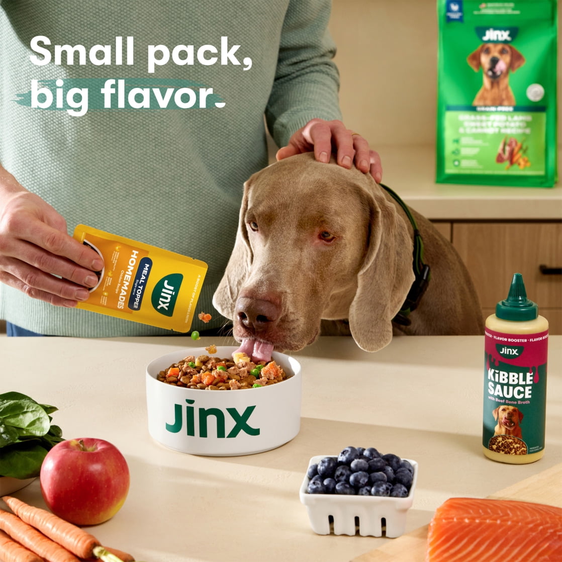 (24 pack) Jinx Homemades Single-Serve Meal Topper Duck & Lamb Recipe, 3 oz Pouch