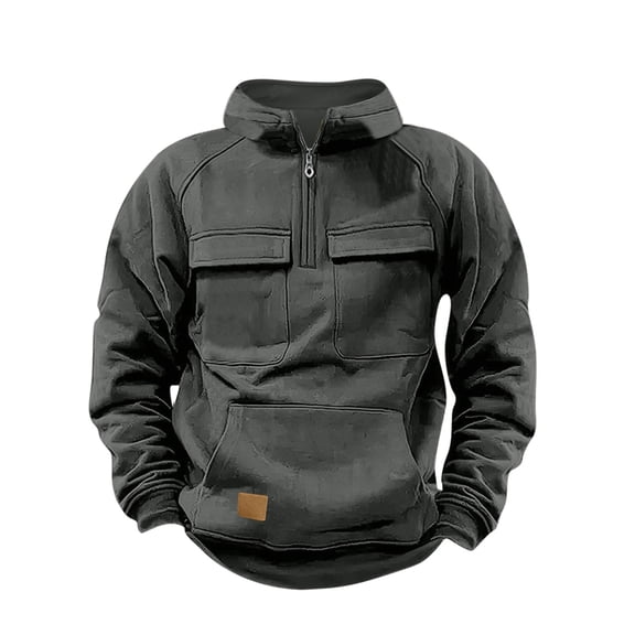 Leesechin Men's Quarter Zip Pullover Long Sleeve Golf Hiking Running Athletic Shirts Lightweight Workout Sweatshirt with Pocket