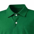 thumbnail image 6 of Mens Waffle Knited Polo Shirts Short Sleeve Quick Dry Jacquard Performance Moisture Wicking Casual Pocket Golf Shirts for Men Big and Tall Size M-3XL Green, 6 of 6