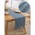 thumbnail image 1 of GHSDFBB Rustic Table Runner Boho Style, Handmade Tassels Navy Table Runner 120 Inches Long for Home Dining,Coffee Table,Kitchen,13x120, 1 of 7