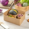 thumbnail image 3 of Bio Tek Rectangle Kraft Paper Sandwich / Burger Open Tray - 8 1/2" x 6" x 3 1/2" - 100 count box, 3 of 10