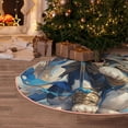 thumbnail image 5 of Sikiie Exotic Blue Cat Nativity Christmas Tree Skirt, Jesus Christian Winter Holiday Tree Mat Decoration(30-48IN)36", 5 of 6