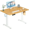 thumbnail image 2 of JIOABL Adjustable Height Electric Standing Desk, Splice Board, 48x24, for Home Office, RUST, 2 of 7