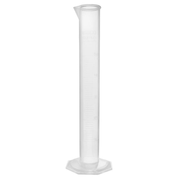 Measuring Cylinder, 50ml - Class B Tolerance - Octagonal Base - Polypropylene Plastic - Industrial Quality, Autoclavable - Eisco Labs