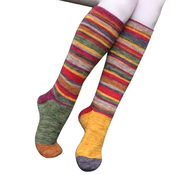 MZXELPRJD No Show Socks Womens Stockings Cotton Casual Multicolor Striped Socks, Compression Socks