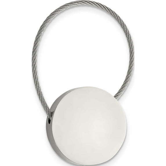 Stainless Steel Polished Cable Circle Key Ring Made In China -Jewelry By Sweet Pea
