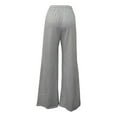 thumbnail image 6 of Ladies' Casual Striped High Waist Wide Leg Sports Pants Drawstring, Straight Leg, Polyester, Sizes, 6 of 6