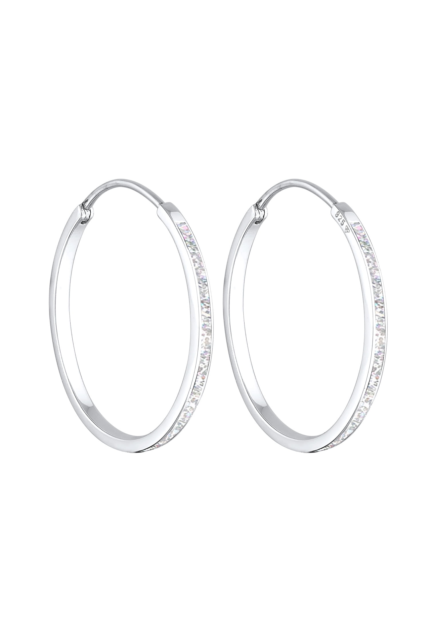 Elli by Julie & Grace Hoop Earrings with Enamel 925 Silver for Women