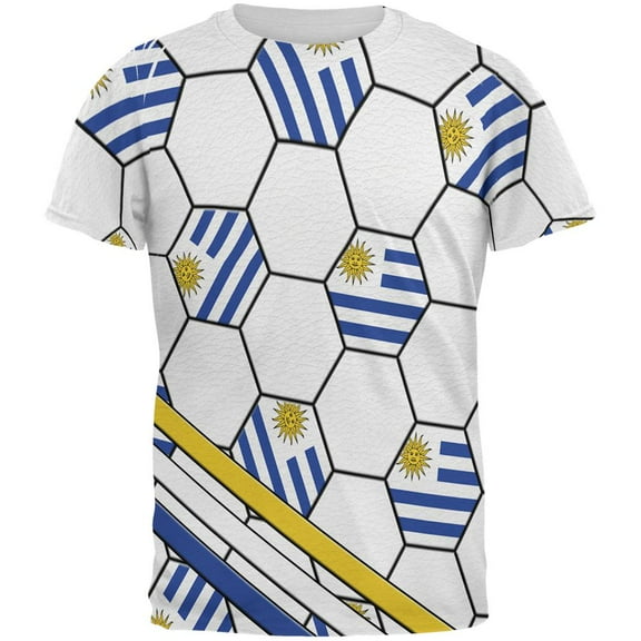 World Cup Uruguay Soccer Ball All Over Mens T Shirt Multi MD