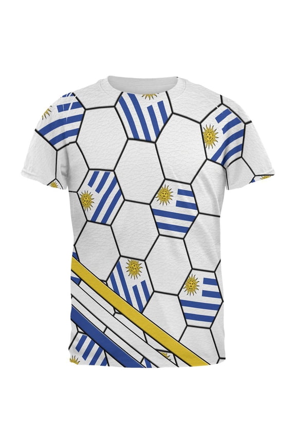 World Cup Uruguay Soccer Ball All Over Mens T Shirt Multi SM
