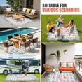 thumbnail image 3 of Pink Flamingo Outdoor Rug 6x9 Ft, Non Slip Washable Area Rug, Green Summer Tropical Botanical Grey Plaid Patio Rugs Carpet Runner, Large Floor Mat for Indoor/Outdoor Deck Porch Camping, 3 of 8