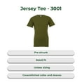 thumbnail image 4 of BELLA + CANVAS Men’s Jersey Tee, 100 Cotton, Short Sleeve Crew T-Shirt, Olive, Sizes S-4XL, 4 of 4