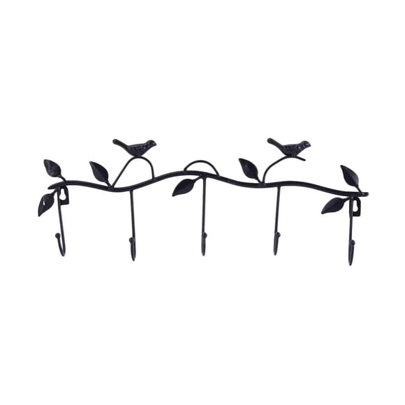Miangastore Bird Hat Hook Iron Black Bird Shaped Homeowners 1Set 18.5x2.2x6.3In