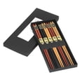 thumbnail image 4 of Chopsticks Set 5 Different Colors Natural Wood Antislip Design Feel Comfortable Chopsticks ReusablePointed Chopsticks, 4 of 9