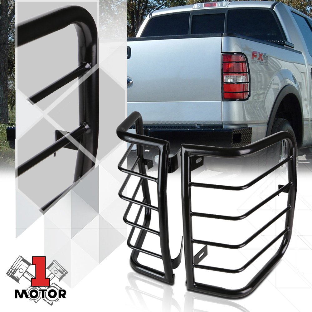 Black Stainless Steel Tail Light/Lamp Guard Protector Cover for 0408