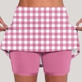 thumbnail image 2 of BVOFAR Tennis Skirts for Women with Shorts Plaid High Waisted Golf Skorts Sports Running Gym Training Skirt Hot Pink M, 2 of 6