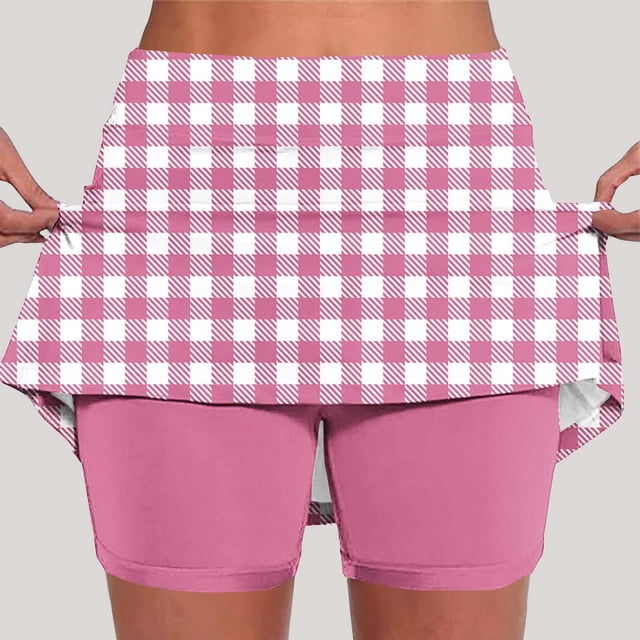 Nuoqisi Jupe-Short de Performance Active pour Femmes, Légère, Ajustée, Imprimée, pour Course, Tennis, Golf, Entraînement, Sports 2026
