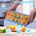 thumbnail image 3 of Silicone Freezer Tray with Lid, 6-Pack Multicolor 1/2 Cup Portion Cubes for Meal Prep Soups Sauces, 3 of 6