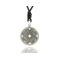 thumbnail image 1 of Vintage Classic Chinese I Ching Coin Silver Pewter Charm Necklace Pendant Jewelry With Cotton Cord, 1 of 1