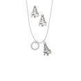 thumbnail image 2 of Delight Jewelry Silvertone Faithfully Yours Eternity Ring Silver tone Zig Zag Christmas Tree Charm Necklace and Stud Earrings, 2 of 4