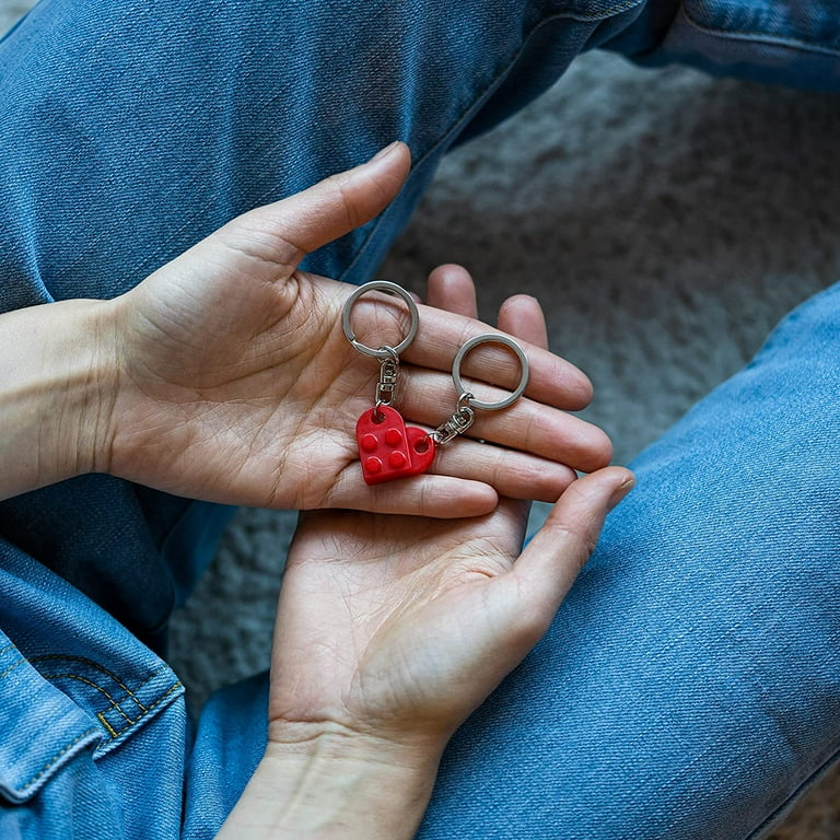 Lego Heart Keychain for Two