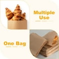 thumbnail image 5 of Uxcell 4.72x4.72 Inch Paper Sandwich Bags, 100 Pcs Double Side Pastry Bag Small Double Side Pastry Bags for Bakery Treats Light Brown, 5 of 6