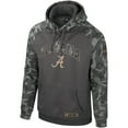 thumbnail image 2 of Men's Colosseum Charcoal Alabama Crimson Tide OHT Military Appreciation Camo Raglan Pullover Hoodie, 2 of 3