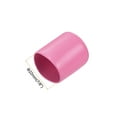 thumbnail image 3 of 20Pcs Rubber End Caps 22mm(7/8") ID Vinyl Round Tube Bolt Cap Cover Screw Thread Protector Pink, 3 of 5