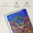 thumbnail image 6 of Elephant Stock Kaleidoscope Cats Vi Wall Art - Vertical Canvas Wall Art - Living Room Wall Decor - Abstract Canvas - Blue And White Decor By Louis Wain - 30" x 45", 6 of 8