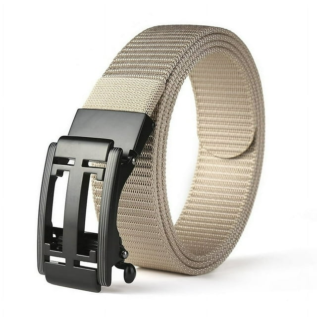 Men Belt Nylon Belt Webbing Canvas Outdoor Web Belt with Plastic Buckle
