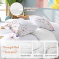thumbnail image 2 of King 4 Piece Bedding Set Country Watercolor Flowers Butterflies Soft Breathable Duvet Cover and Pillowcase, Pastoral Flowers Gradient Duvet Cover Set Bed Sheets for Bedroom Dormitory Guest Room, 2 of 9