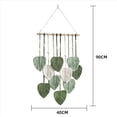 thumbnail image 4 of 3X Hoja de Macramé para Colgar en la Pared de la HabitacióN , DecoracióN del Hogar, Tapiz de Pared EstéTico Tejido, DecoracióN de la Boda para la HabitacióN del Hogar, Verde, 4 of 5