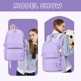 thumbnail image 7 of Inadays School Backpack, Large Capacity Bookbag for 15.6 Inch Laptop, Water-Resistant Cute Girlish Backpacks for Teen Adults Tween, Lightweight Travel Daypack for Primary Middle School College, 7 of 7